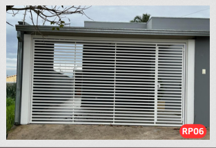 Real Portões Automáticos - Diadema - RP06 – Portão Basculante em Aço Tubular Galvanizado Ripado