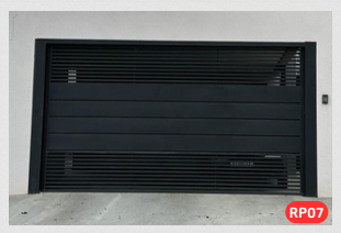 Real Portões Automáticos - Diadema - RP07 – Portão Basculante em Aço Tubular Galvanizado com Chapa Cartolão